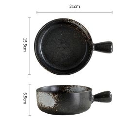 Japanese Style Ceramic Bowl With Lid Handle For Instant Noodles (Option: Snow White)