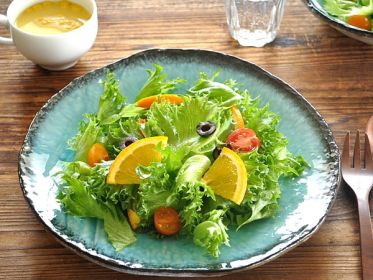 Blue Double Ear Plate Tableware (Option: Irregular 28cm)