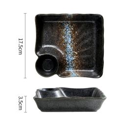 Japanese Fan-shaped Creative Cold Dish Plate (Option: Blues)