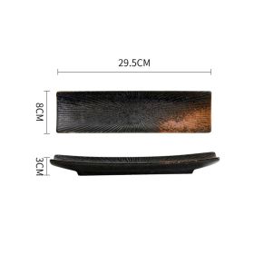 Sushi Japanese Dish Rectangular Ceramic Tableware (Option: Dusk)